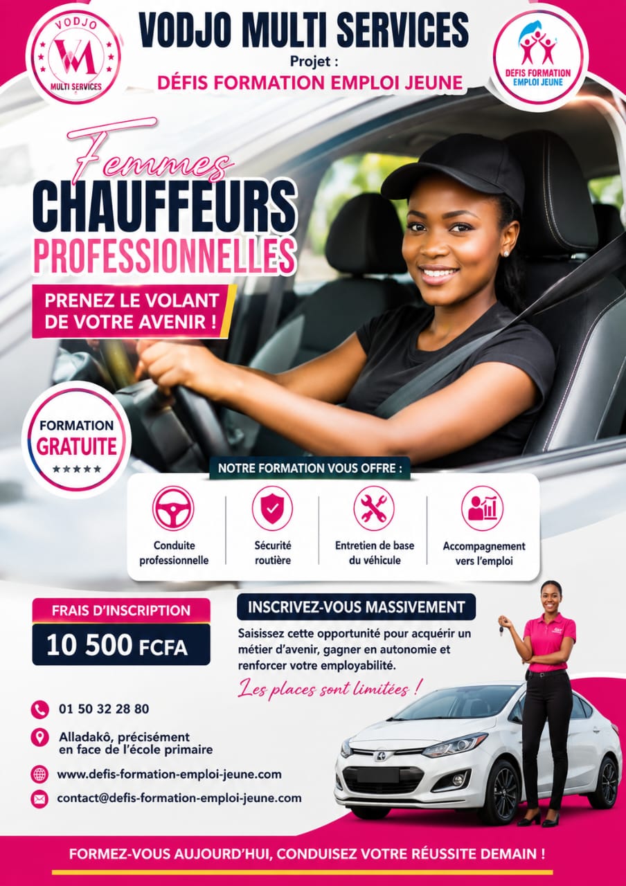 formation et insertion de femme chaufeurs profectionel