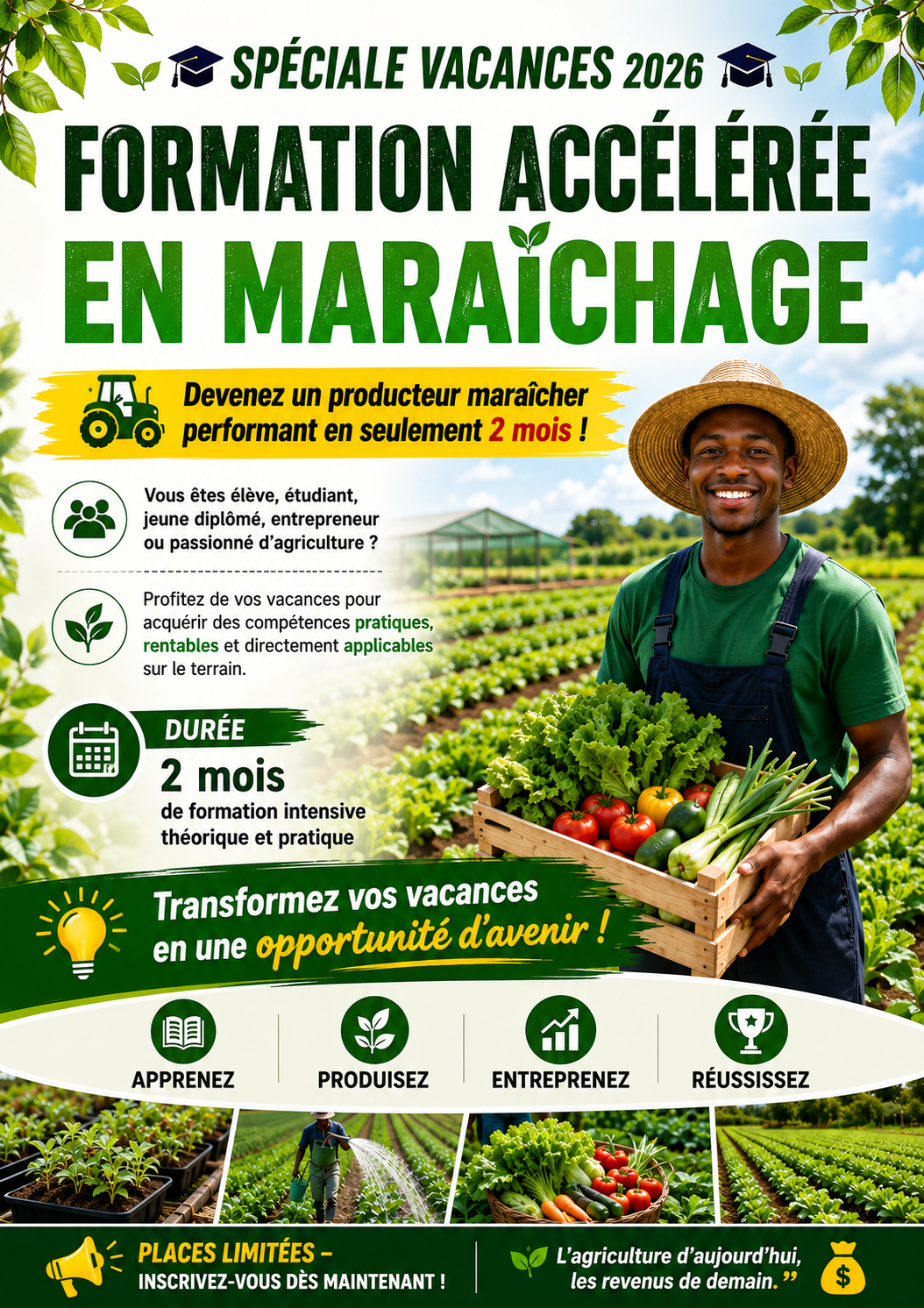 Spécial promo vacances en maraîchage